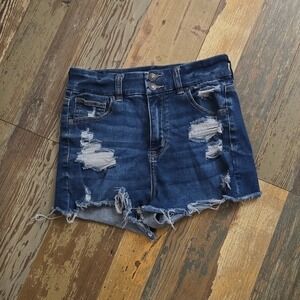 American Eagle Blue Jeans Shorts Next Level Stretch Womens Size 4